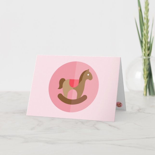 Felicitaciones al Chica Recién nacido Rosado (Anverso)