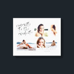 felicitaciones al lienzo de graduación multifoto<br><div class="desc">Acuarela felicita al graduado de la impresión de lona multifoto. El regalo perfecto para la graduación. Parte de una colección.</div>