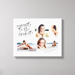 felicitaciones al lienzo de graduación multifoto