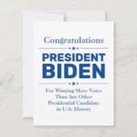 Felicitaciones al presidente Biden, candidato más 