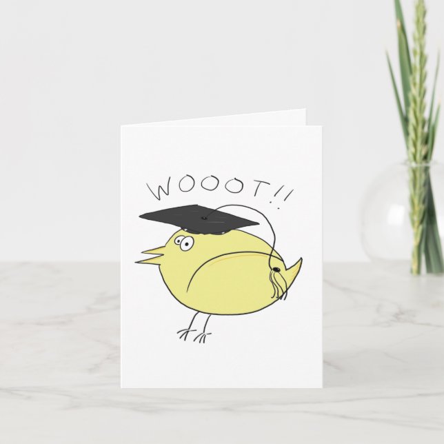 ¡Felicitaciones Birdie Graduation Card! Tarjeta (Anverso)