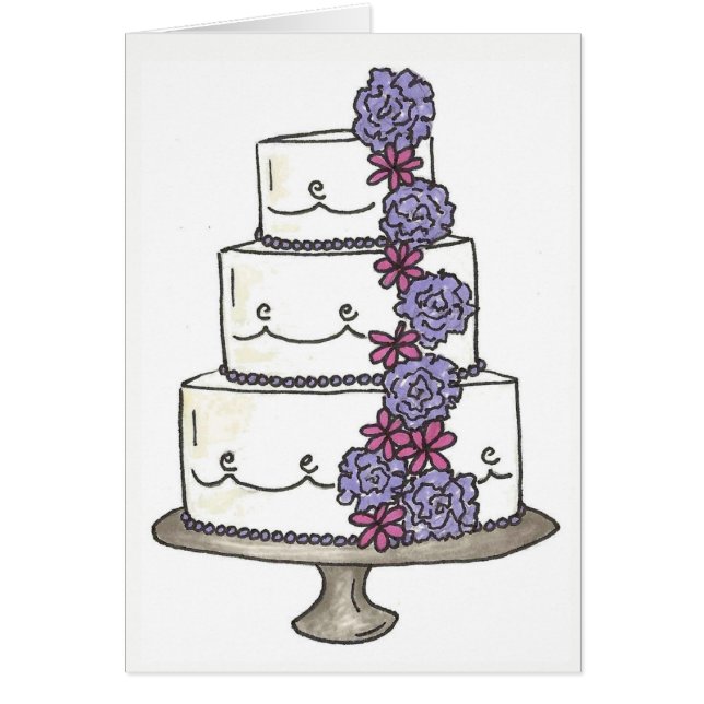 Felicitaciones Boda Aniversario Torta Floral (Frente)