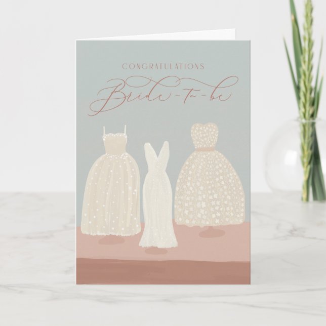 Felicitaciones Boda de novia con tarjeta de felici (Anverso)