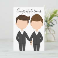 Felicitaciones Boda gay a dos hombres en Tuxedos