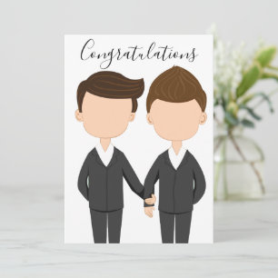 Felicitaciones Boda gay a dos hombres en Tuxedos