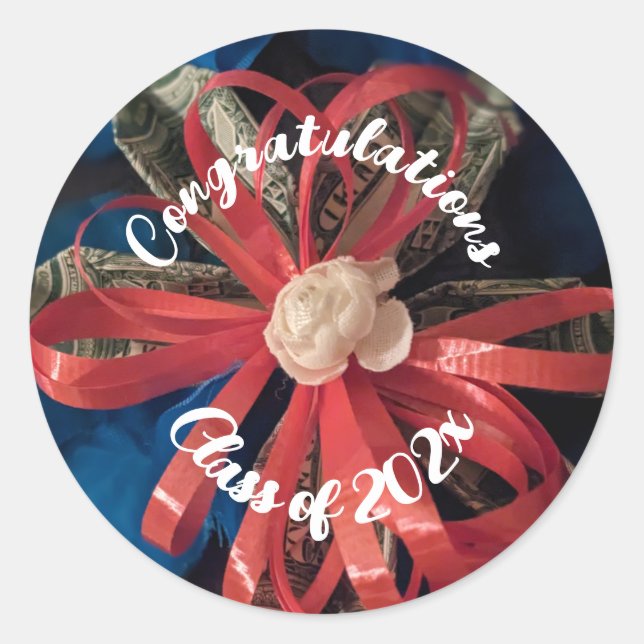 Felicitaciones Clase de 202x pegatina de dinero ro (Anverso)