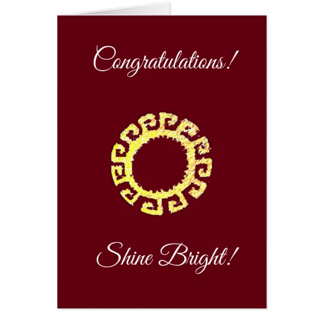 Felicitaciones con sol sobre Borgoña (Frente)