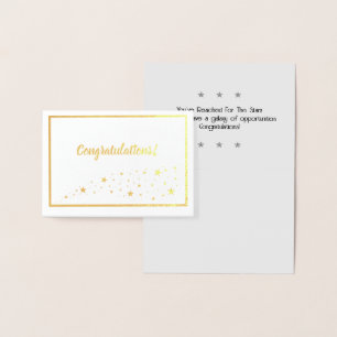 Felicitaciones con tarjeta de Relieve metalizado d