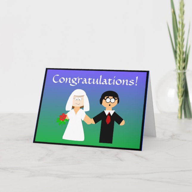 ¡Felicitaciones... creo! Tarjeta boda (Anverso)