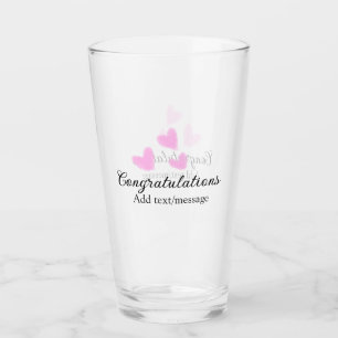 Felicitaciones de graduación corazón rosa acuarela