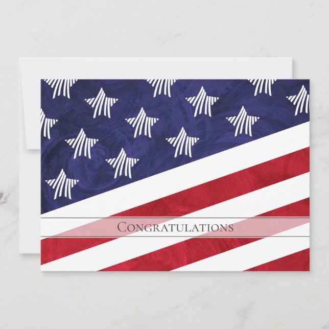 Felicitaciones de la bandera de los Estados Unidos (Anverso)