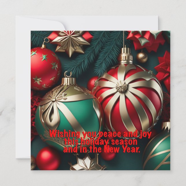 Felicitaciones de Navidad (Anverso)