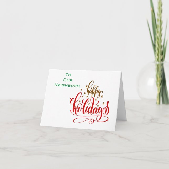 *FELICITACIONES DE NAVIDAD/AÑO NUEVO* TARJETA DE V (Anverso)