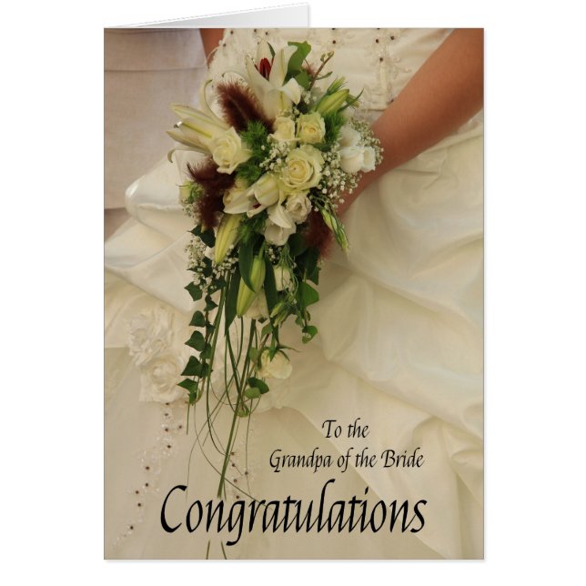 felicitaciones del abuelo de la novia boda (Frente)