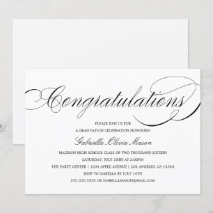 Felicitaciones Elegant Script   Invitación de fies