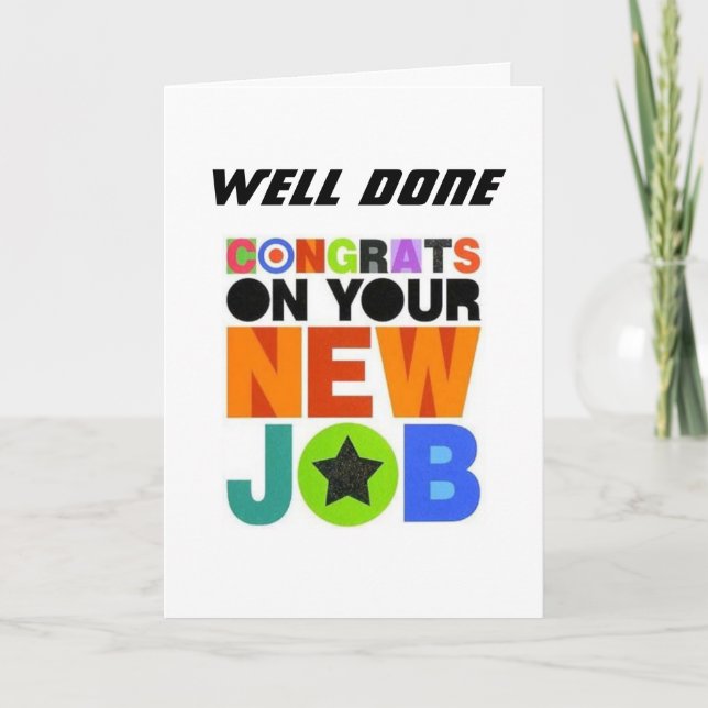 *FELICITACIONES EN TU NUEVA TARJETA DE TRABAJO* (Anverso)