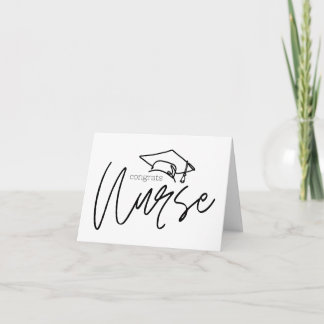 ¡Felicitaciones, enfermera! Tarjeta de graduación 