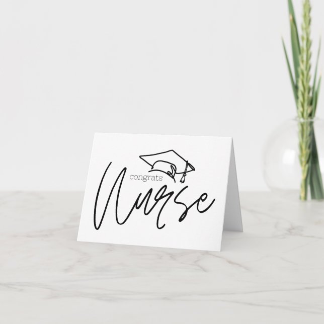¡Felicitaciones, enfermera! Tarjeta de graduación  (Anverso)