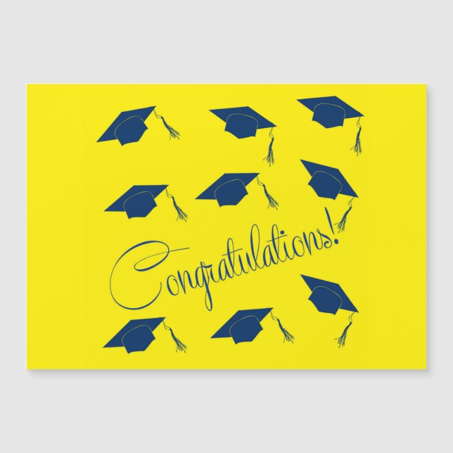Felicitaciones gorra de graduación Tarjeta magnéti (Anverso)