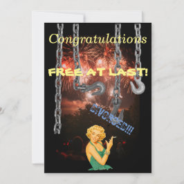 Felicitaciones (Gratis al fin) Tarjeta de Divorcio