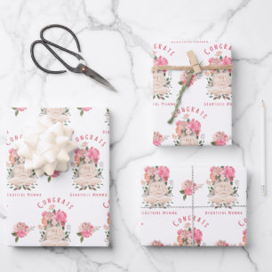 Felicitaciones Hermosas Hojas de Papel de Envoltur