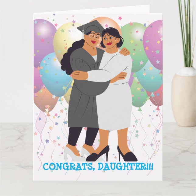 ¡¡¡FELICITACIONES, HIJA!!! TARJETA (Anverso)