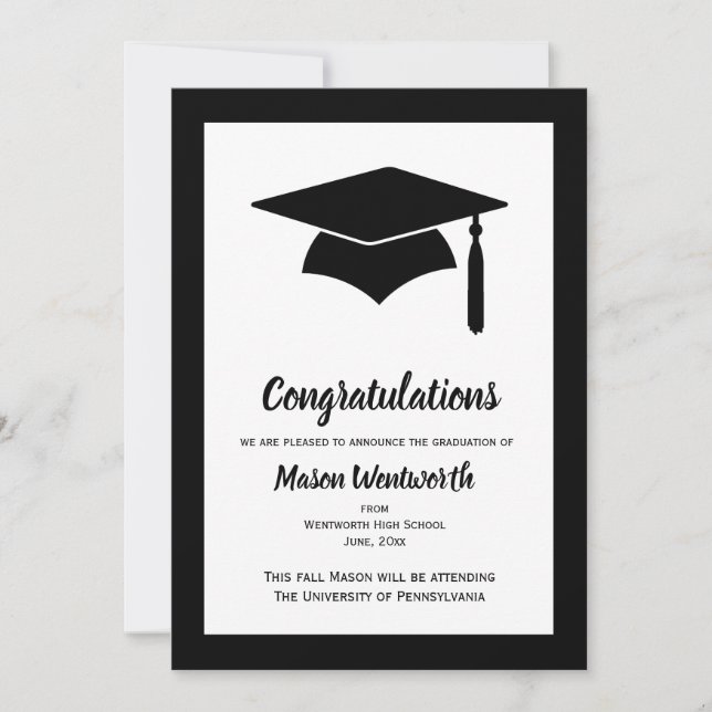 Felicitaciones Invitación de graduación (Anverso)