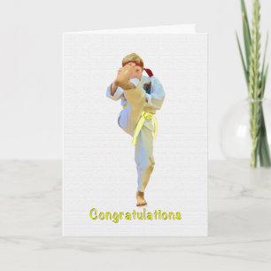 Felicitaciones, Karate Kicks Kicks Tarjeta de Cint