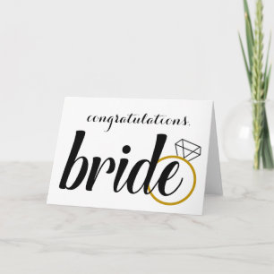 Felicitaciones, Novia - Tarjeta de ducha de novia