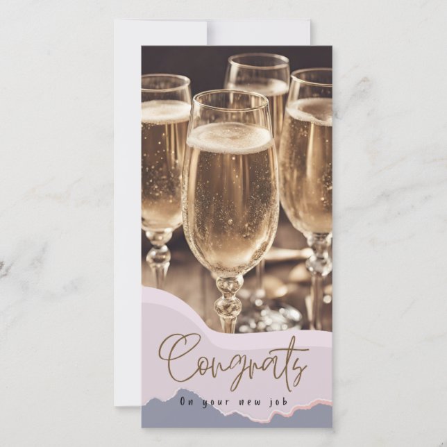 Felicitaciones Nuevo trabajo Moderno y elegantes f (Anverso)