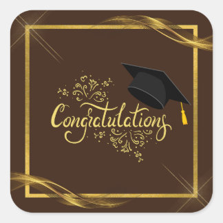 Felicitaciones Pegatina de Graduado
