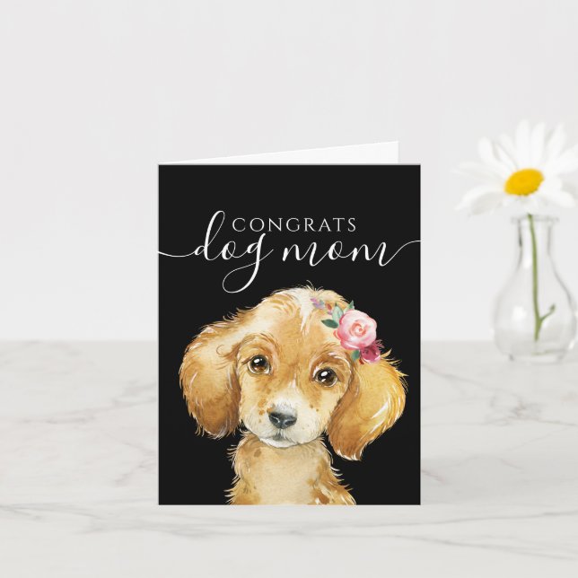 Felicitaciones Perro Mamá Saludo Tarjeta (Planta pequeña)