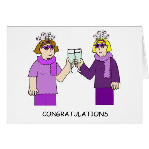 Felicitaciones Personalizados Damas en Púrpura