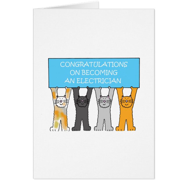 Felicitaciones por convertirse en electricista (Frente)