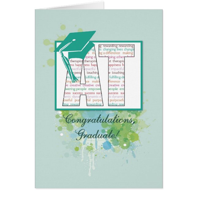 Felicitaciones por graduación en terapia artística (Frente)