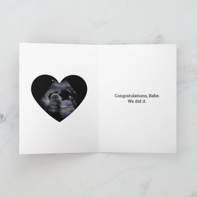 Felicitaciones por Invitación de embarazo a marido (Interior)