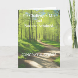 Felicitaciones por la exitosa tarjeta doblada