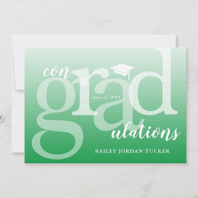 Felicitaciones por la graduación de Green ConGRADu (Anverso)