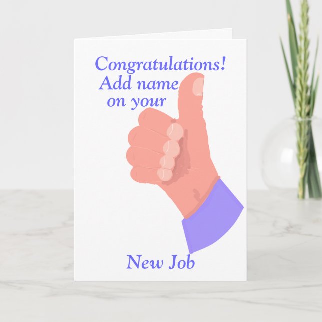 Felicitaciones por la nueva tarjeta de personaliza (Anverso)