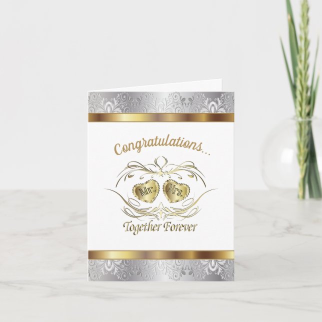 Felicitaciones por la Tarjeta de Boda del Señor y  (Anverso)