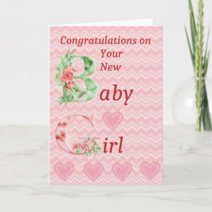 Felicitaciones por la tarjeta de Chica de Recién n