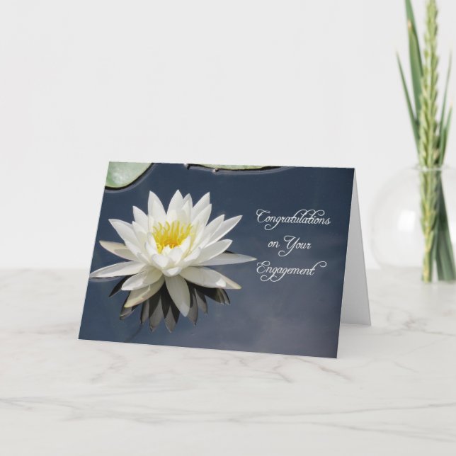 Felicitaciones por la tarjeta de compromiso Lily W (Anverso)