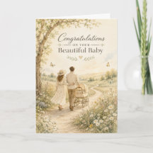 Felicitaciones por la tarjeta de tu hermoso bebé