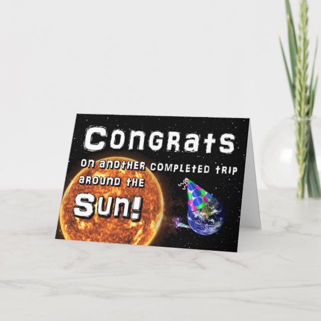 "Felicitaciones por otro viaje completado" Tarjeta (Anverso)