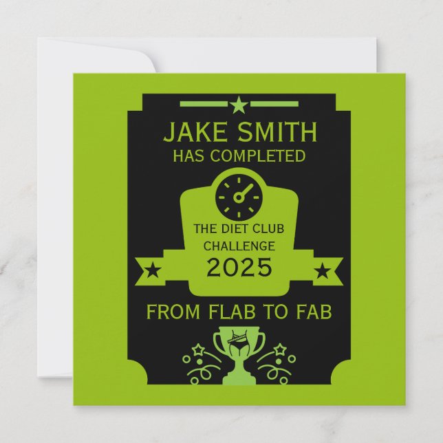 Felicitaciones por pérdida de peso (Anverso)