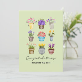 Felicitaciones por plantar nuevas raíces a nuevo p