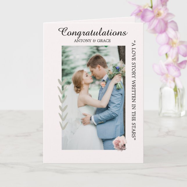 Felicitaciones por su boda – tarjetas (Orquídea)