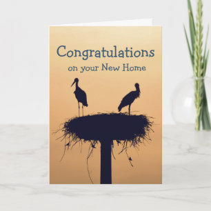 Felicitaciones por su nueva casa Tarjeta de pájaro