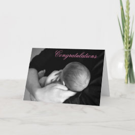 Felicitaciones por su tarjeta de bebé niña