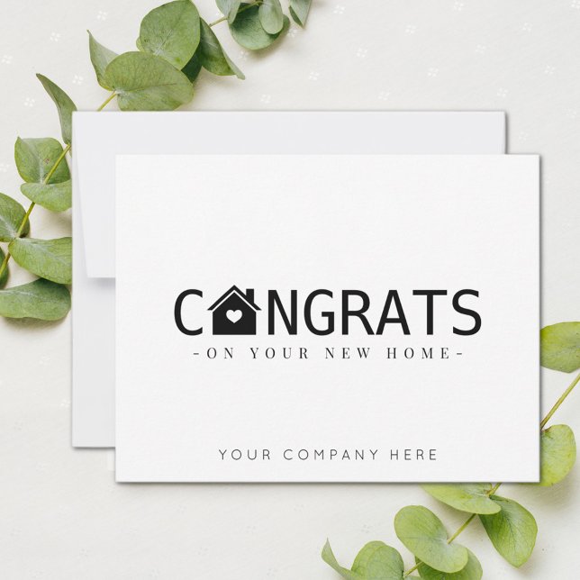 Felicitaciones por tu nuevo hogar (Congrats on Your New Home Real Estate Card)